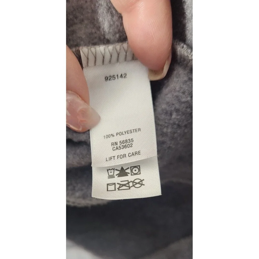 Cabelas Women's Fleece Snap Jacket Size Small Grey Neutral Warmth Outdoor Hiking